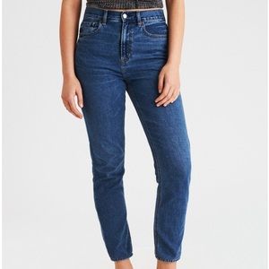 American Eagle Medium Wash Blue Mom Jeans